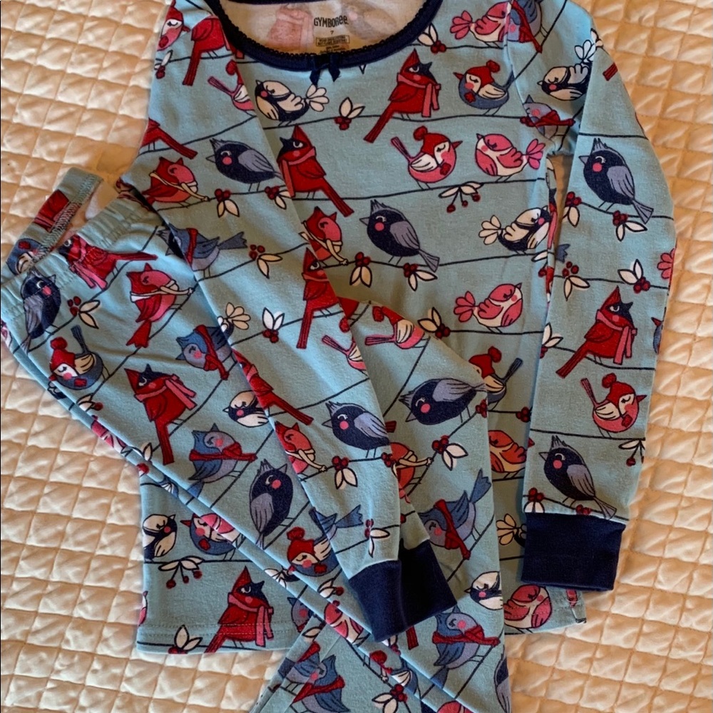 EUC Gymboree winter pattern pajama set. 7G